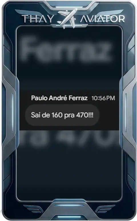 Print de resultado de aluno da Thay Aviator 4